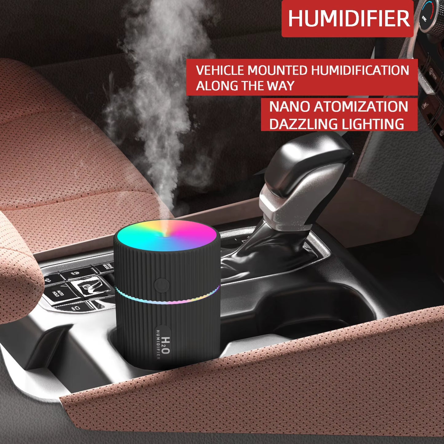 Humidifier Car Portable Humidifier Air Mini Diffuser Aromatic Essential Oil with LED Light USB Aromatic Office Home Interior Air