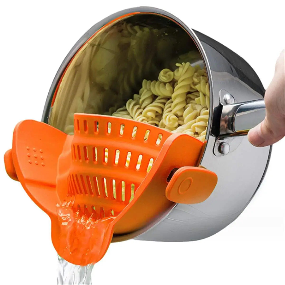 1Pc, Strainer, Pot Strainer, Adjustable Clip on Strainer for Pots Pans and Bowls, Kitchen Pot Strainer