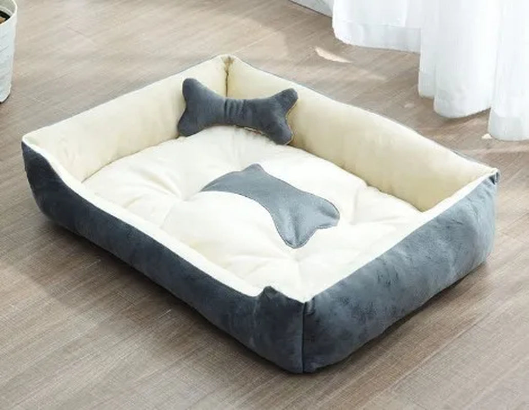 Removable Plush Pet Large Dog Bed Sofa House Mat Kennel Winter Warm Cat Pad Washable Calming Cushion Blanket Cover Nest Car New