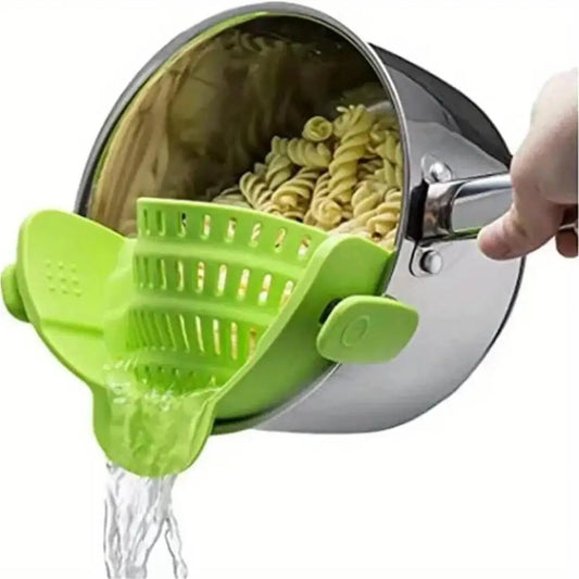 1Pc, Strainer, Pot Strainer, Adjustable Clip on Strainer for Pots Pans and Bowls, Kitchen Pot Strainer