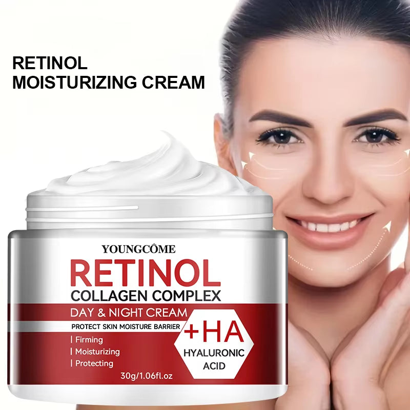 Retinol Collagen Facial Care Moisturizing Cream Deeply Nourishes Suitable for Dry and Rough Skin, Aging Face Cream Moisturizing