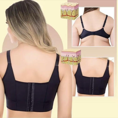 2 Pack Corrective Bra High Side Retraction Large Size Large Chest Small Retraction Side Retraction Adjusting Underwear Thin Style Comfort Womenswear Adjustable Wireless Women'S Underwire Underwire Full Fit Breathable Silky Solid Seamless Wireless Bra